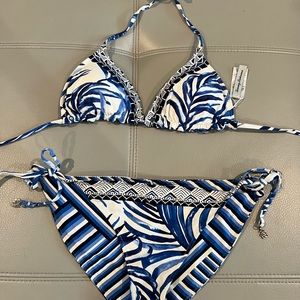 Tommy Bahamas Reversible Blue Swim Suit